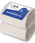 Two folded Beefy Heavy Duty Canvas Drop Cloth 9x12 Feet Pack of 2 Pure Cotton Paint Drop Cloth with visible label.