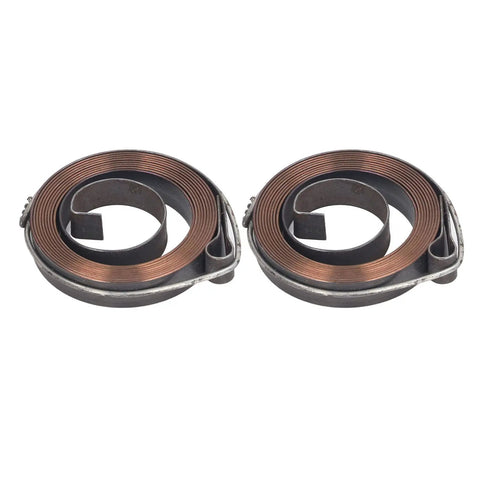 Durable Steel Drill Press Return Spring Set For Bench Drills, Smooth Top Return, Coil Spring Assembly, 2 Pack, shown side by side.