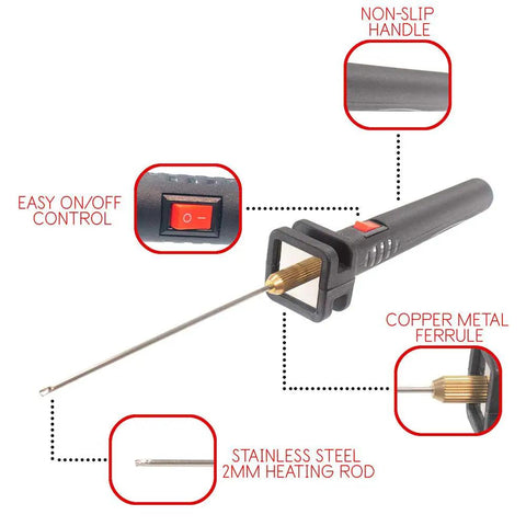 Electric Foam Cutter Kit For Styrofoam Projects With Fast Heat Up, No Fuss 15W Hot Wire Pen And 10 Cm Wire Pen, ergonomic handle and features