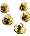 Polished Gold Grip Screws Set For Taurus Pt92 Pt96 Pt57 Pt58 Firearms features five durable gold hardware screws for upgrades.