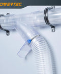 2-1/2 Inch Dust Collection Fittings Kit With Clear Connectors, Blast Gates And Stainless Steel Hose Clamps For Building A Three Machine Dust System In Your Shop