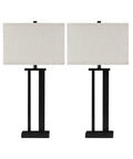 Aniela Contemporary 29 Inch Table Lamp Set Bronze Finish With Open Silhouette Two Pack Modern Metal Lamps