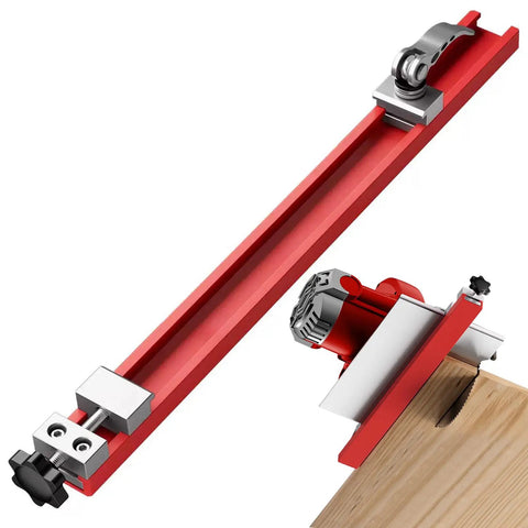 Pro Grade Circular Saw Guide Rail For 12 Inch Saw Base, aluminum alloy, red, designed for woodworking precision cutting and milling.