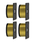Stainless Steel Sofa Legs 4 Piece Set With Mounting Plates And Screws Non Slip Floor Protectors Gold Tone Aureate 5x3cm Modern Furniture Supports