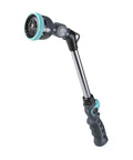 18 Inch Heavy Duty Metal Watering Wand With Nine Spray Patterns, Flexible 180 Degree Head, Thumb Flow Control, Zinc Alloy Build