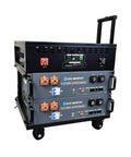 5120Wh SL3500 Stackable Power Station With Solar Inverter, Portable Home Backup Battery System on wheels