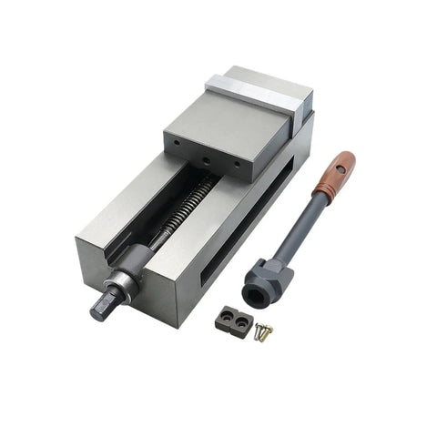 Built Tough Heavy Duty Cnc Milling Vise With Adjustable Angle Lock And Knockout Grip Clamping Force Premium Workshop Bench Vice with textured jaws.