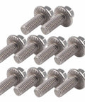 M6 Flange Bolts 304 Stainless Steel Hex Screws 5 Lengths For Furniture And Industrial Builds Heavy Duty Fasteners No Washer Needed DIY Pro Gear 16 To 35 Mm, pack of ten screws.
