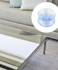 Straight Up Solid 10 Pack Clear Suction Cups For Glass Table Bumpers And Window Hangers That Truly Grip Tight Without Residue on a glass table.