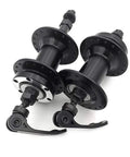 Front And Rear 36H Bicycle Hub Set Aluminum Alloy Quick Release Levers Skewers Axle 1 Pair Black For 5 6 7 8 Speed Systems And Ball Bearing Compatibility