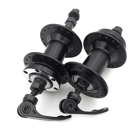 Front And Rear 36H Bicycle Hub Set Aluminum Alloy Quick Release Levers Skewers Axle 1 Pair Black For 5 6 7 8 Speed Systems And Ball Bearing Compatibility