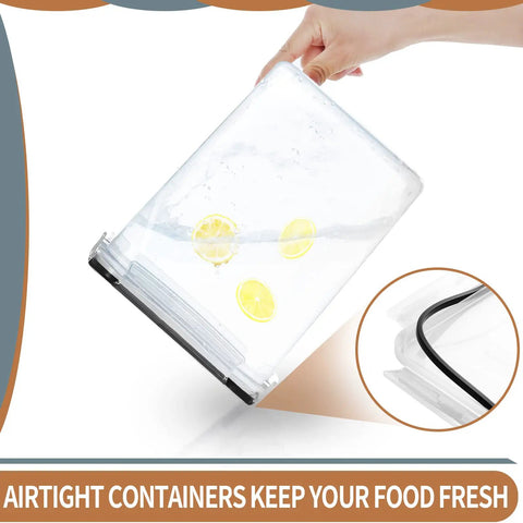 Large Airtight Food Storage Canisters Set 4 Pack 5.2L BPA Free Pantry Containers With 20 Labels And Marker for kitchen