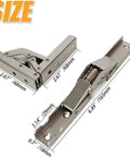 Straight Up Heavy Duty Folding Shelf Bracket With Extendable Wall Mount Support Hinge, Rock Solid Cold Rolled Steel Corrosion Resistant Construction For No Sweat Install, 2 Pack Silver measurement display.
