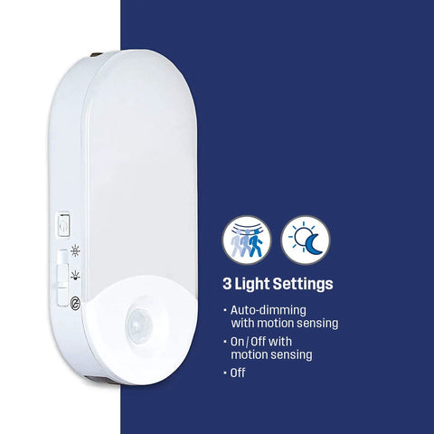 3 Pack 4 in 1 Power Outage Night Light With Motion Sensor Auto Dim Rechargeable Emergency LED Flashlight Plug In
