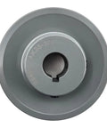 Top view of AK3534 Beefy Cast Iron Pulley One Groove Motor Pulley for V Belts with 3/4 inch bore and 3.55 inch diameter.