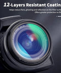 49mm UV Filter For Canon EOS R100 R50 R10 And RF-S 18-45mm Kit, Also Fits M50 Series And EF-M Lenses, 12-layer coated lens