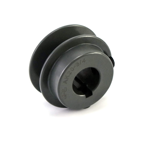 Single Groove V Belt Pulley 2.05 Inch OD, 3/4 Inch Fixed Bore, Cast Iron Pulley For V Belt 4L A AX, Heavy Duty Anti Corrosion Drive Wheel For Industrial Equipment