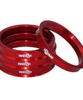 Badass Red Hub Centric Rings Pack Of 4 Drop Over Your Axle For A Snug Fit 66.6 To 57.1 Mm Centerbore Adapters Bolted From Cnc Aluminum.
