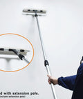 Person using 18 Inch Paint Roller Kit With Adjustable Frame 12 To 18 Inches, Three 18 Inch Microfiber Roller Covers And 18 Inch Paint Tray