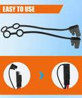 Rock Solid Sae Connector Weather Caps 2 Pin Waterproof And Hella Durable Silicone Protective Covers For Solar Panels Car DC Power Wiring 8 Pack, black silicone straps shown.