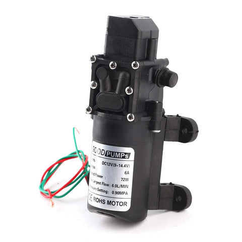 Ycauty Micro Diaphragm Liquid Transfer Pump Compact High Power Flow 6.0 Liters Per Minute Silent Operation For Fish Tanks Aquariums And Garden Irrigation Systems Durable Abs Housing With 12V Direct Current Input
