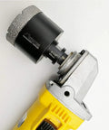 Diamond Core Drill Bits Set For Porcelain Tile Stone And Brick Dry And Wet Drilling Vacuum Brazed Hole Saws attached to drill
