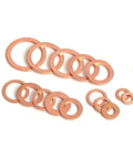 150 Piece Copper Flat Washer Set Dope All Purpose Sealing Washers For Plumbing Automotive Electrical Jobs In A Handy Storage Box Flexible Soft Copper For Tight Seals And Great Conductivity. soft copper flat washers in assorted sizes