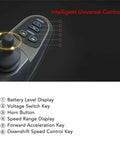 Close-up of 24V Electric Wheelchair Joystick Controller With Brake Connector featuring display buttons and joystick control.