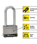Stainless Steel Outdoor Padlock with Key, 4 Pack Keyed Alike, Marine Grade Security Lock for Boats, weatherproof and corrosion resistant