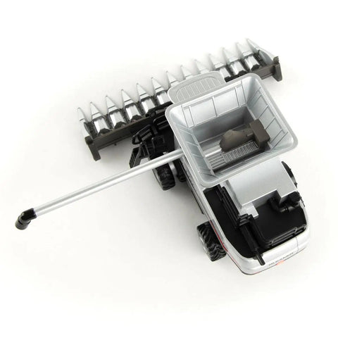 One Sixty Fourth Scale AGCO Harvesting Set With Gleaner A86 Combine top view showing realistic grain hopper and header attachments