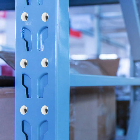 Heavy Duty Metal Pallet Rack Drop Pin Safety Clips for Shelving Systems in storage setup