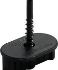 Hidden Deck Fasteners For Grooved Composite Boards To Joists, 1/4 Inch Gap, black stainless screw with nylon clip