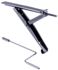 Heavy Duty Tent Trailer Stabilizing Jacks Set Of Two Lightweight 17 Inch Crank Down Corner Stands with crank handle.