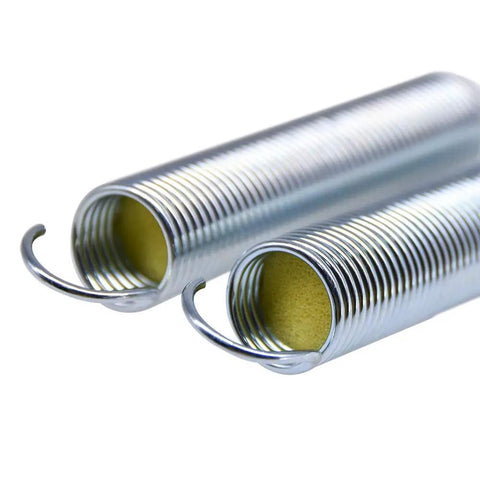 Heavy Duty Recliner Sofa Springs Pair Four Point Seven Five Inch Overall Length Three Quarter Inch Coil Diameter Silver Steel close-up image.