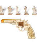 Dope 3D Wooden Puzzle And Mechanical Model Kit For DIY Builders with wooden gun and soldier targets