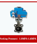 Electric Clip On Butterfly Valve With 4 20mA Output Cast Iron Body Built To Last Rubber Soft Seal Water Valve For Industrial Piping 2 Inch To DN80 Size Easy Switch Adjustment And High Flow Control, front view