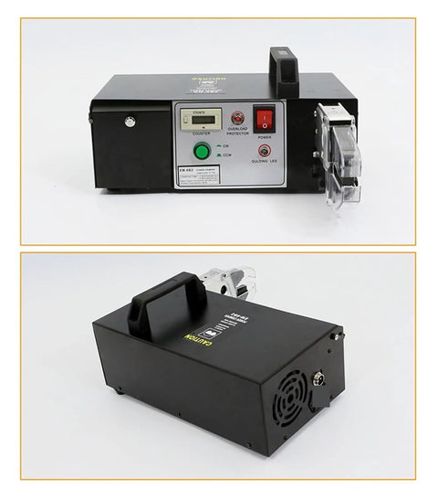 Heavy Duty Pneumatic Terminal Crimping Machine Em 6B2 Electric Wire Connector Tool showing front and rear controls for crimping.