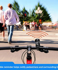 Electric Scooter Horn And Handlebar Bell For Razor E225 2008-2026, blue, tool-free mounted on handlebar, sound waves in street view
