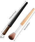 Espresso Machine Cleaning Brush Set With Anti Slip ABS Handle For Coffee Enthusiasts shown with measurements of brushes.