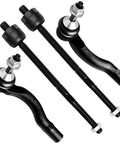 Beefed Up Front Suspension Kit With Inner And Outer Tie Rod Ends For Ford Crown Victoria Lincoln Town Car Mercury Grand Marquis Marauder 2003 2011 Four Piece Replacement Set, black metal parts