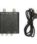 NTSC TV Modulator For Composite To RF Coax, PLL VHF Channel 3 Or 4, Premium ABS Case, AV Cable Included, Easy Plug And Play Setup