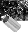 Close-up of stainless steel B10 to B12 conversion sleeve, drill chuck adapter for precision machining