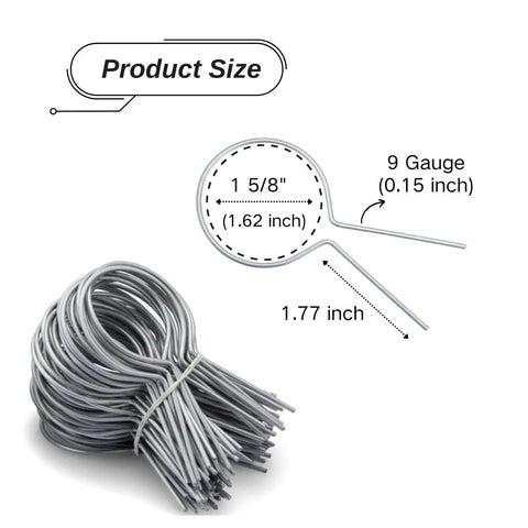 150 Pack 1 5/8 Inch Chain Link Fence Ties, 9 Gauge Galvanized Steel Twist For Quick No Tools Needed Fence Security On Farms
