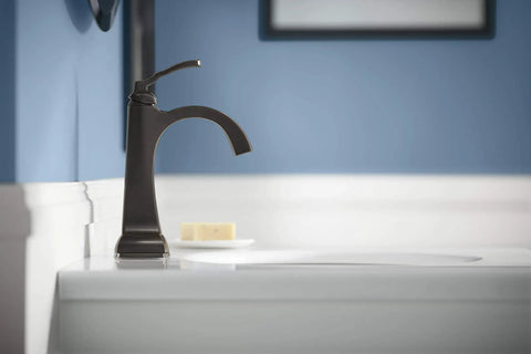 Ridgeport Single Control Lav Faucet In Oil Rubbed Bronze Finish For Bathroom Sink No Fuss One Handle Operation Durable Brass Construction