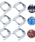 Heavy Duty Metal Strapping Buckle for Belts, Luggage, Backpacks, and Clothing Supplies Replacement Clips, six silver buckles