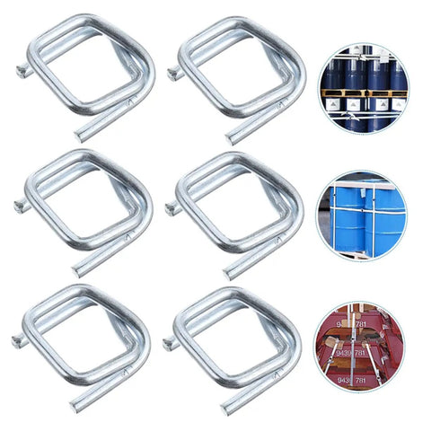 Heavy Duty Metal Strapping Buckle for Belts, Luggage, Backpacks, and Clothing Supplies Replacement Clips, six silver buckles