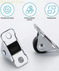 Pack Of Two Silent Roll Chair Wheels Featuring Tough Steel Mounts And Soft Rubber Treads For A Slick Glide Heavy Duty Stability And Zero Drama On Office Desks Or Home Furniture, showing chrome-plated wheels.