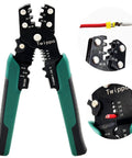 Heavy Duty Wire Crimping Tool With Stripper Cutter For Open Barrel Terminals And Heat Shrink Connectors, Crimping Pliers For 26-10 AWG And Stripping For 22-16 AWG, Carbon Steel Build, Built To Last, Pro Grade Performance
