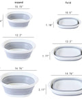 Ultra Handy Foldable Washbasin Set Lightweight Collapsible Basins For Camping And RV Sinks Portable Cleanup Tubs Sizes SML