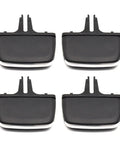 AC Vent Tab Clip For Car, Boosts Airflow For A Comfier Ride, Quick Direction Control, Easy Install, Durable Clip For Volvo XC90 2016 To 2024, Improves Air Circulation And Cabin Comfort. Four black ABS vent clips with chrome trim